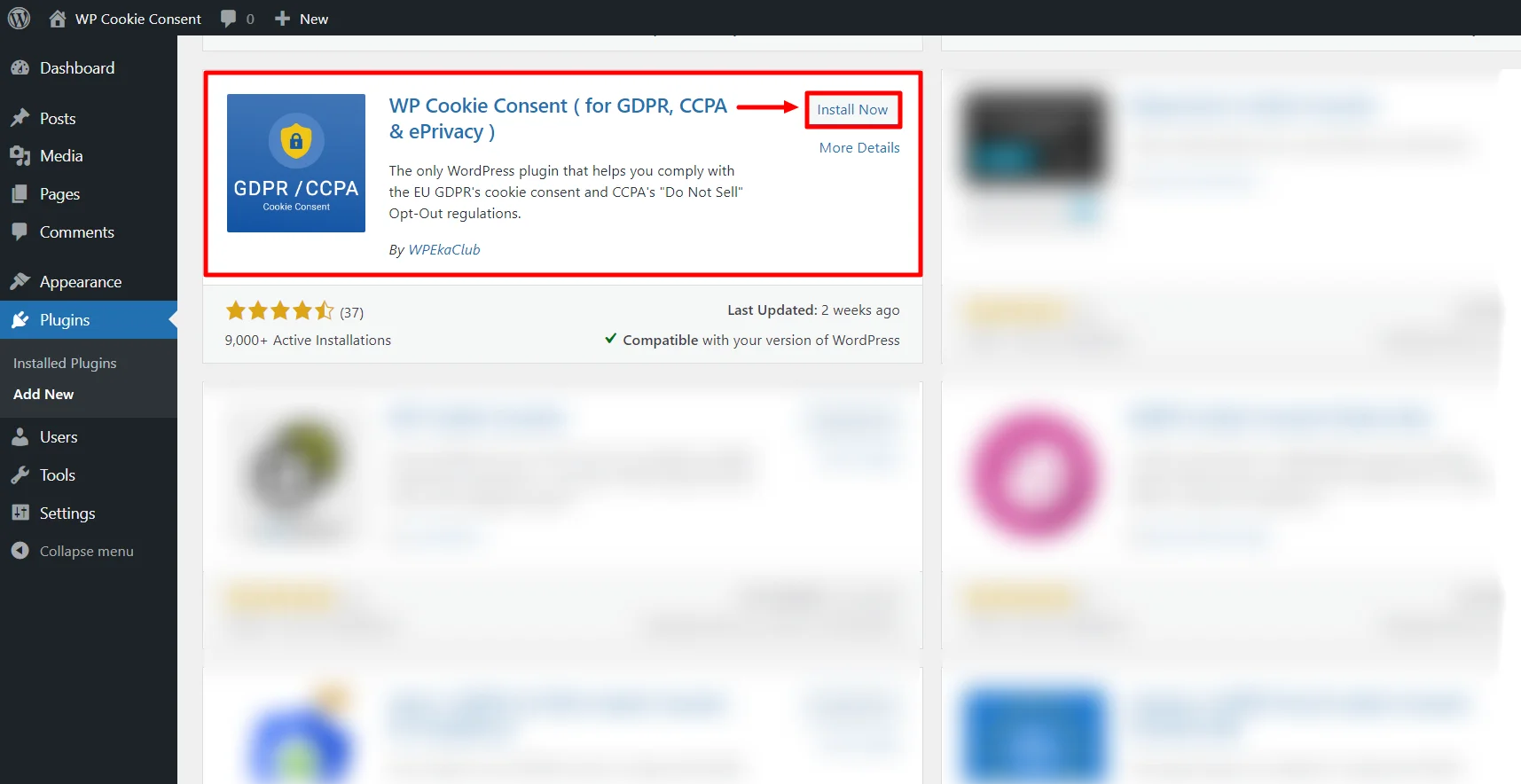 click on install now button 