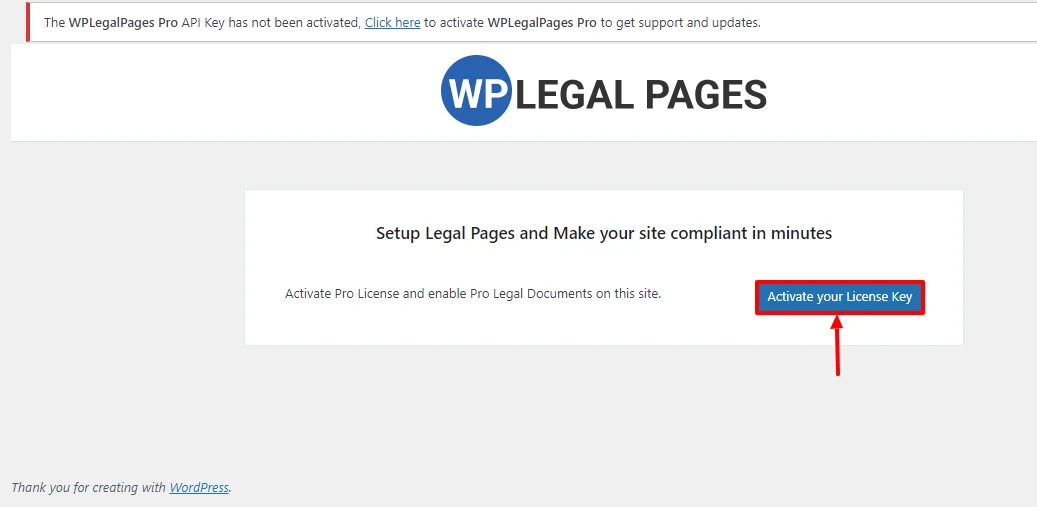 Activate your License key
