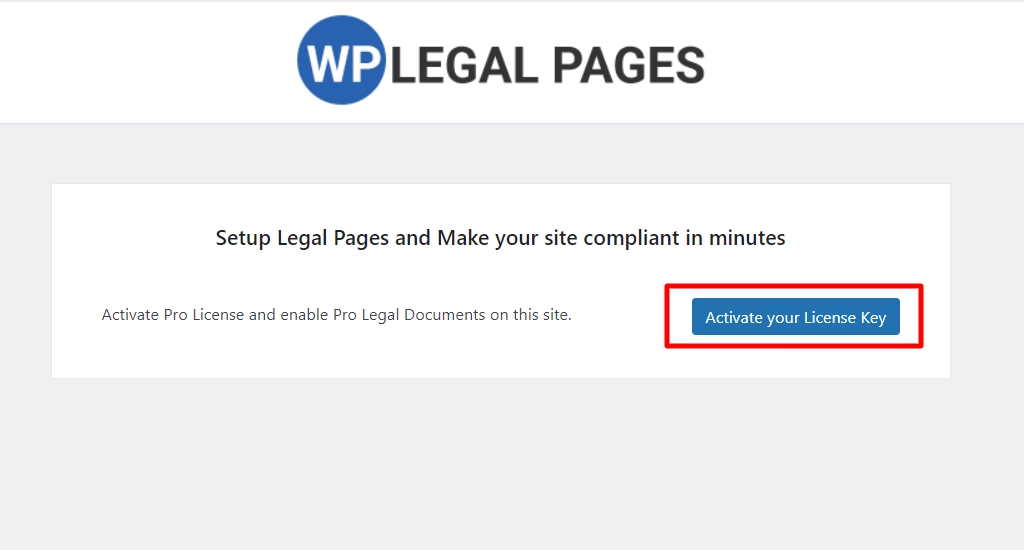 Activate your license key