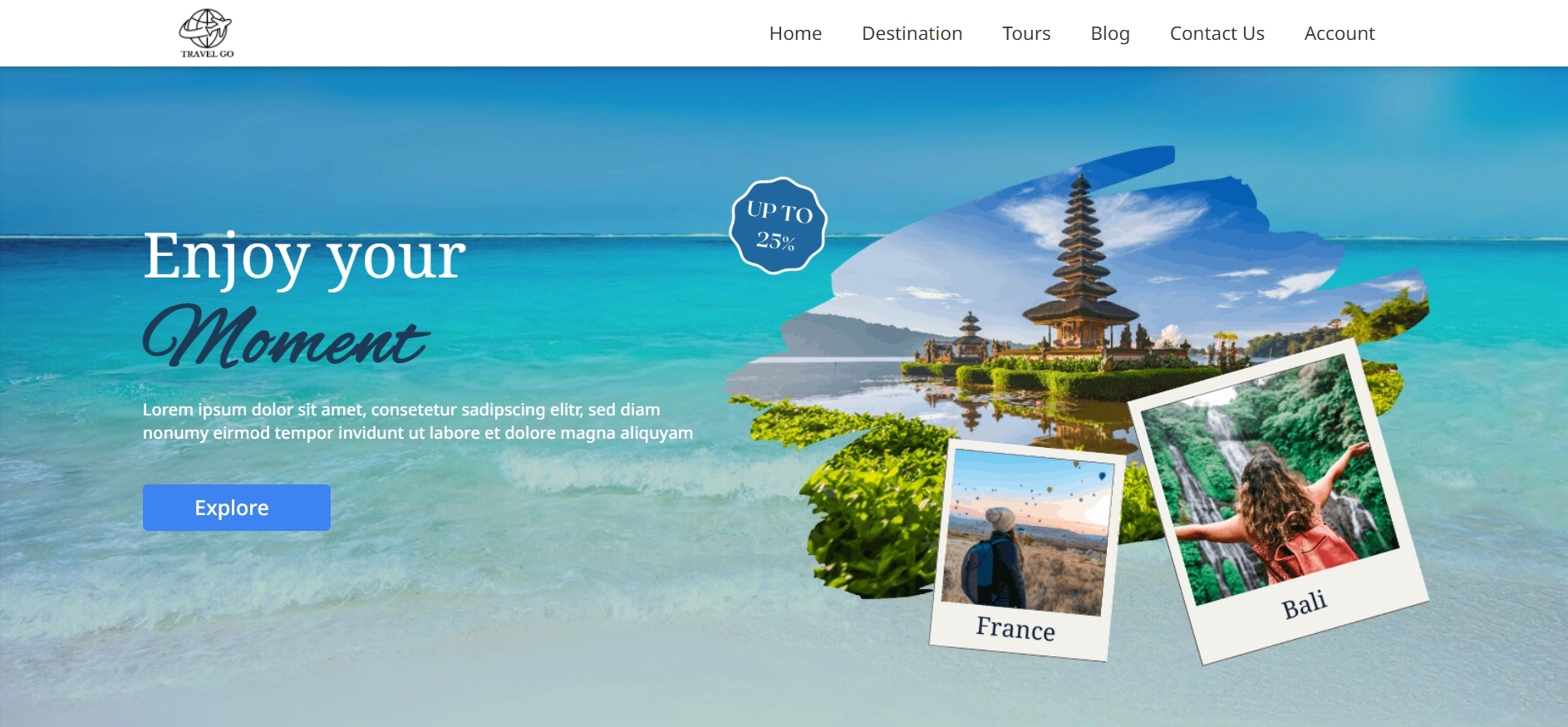 Travel booking Gutenberg theme
