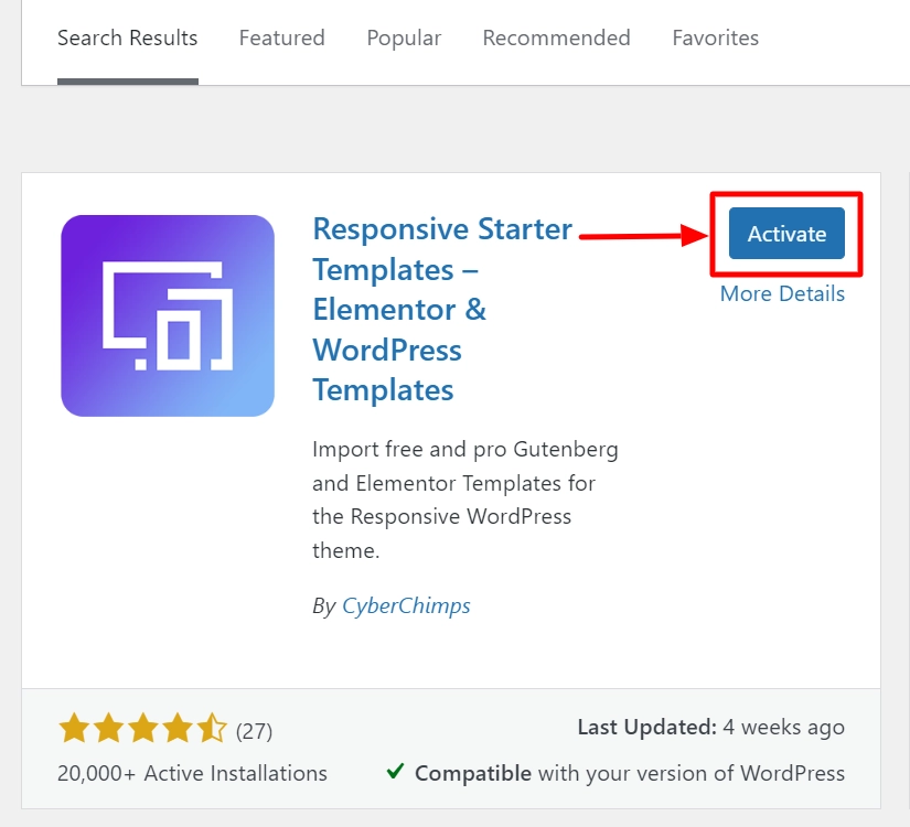 Cick on the Activate button.