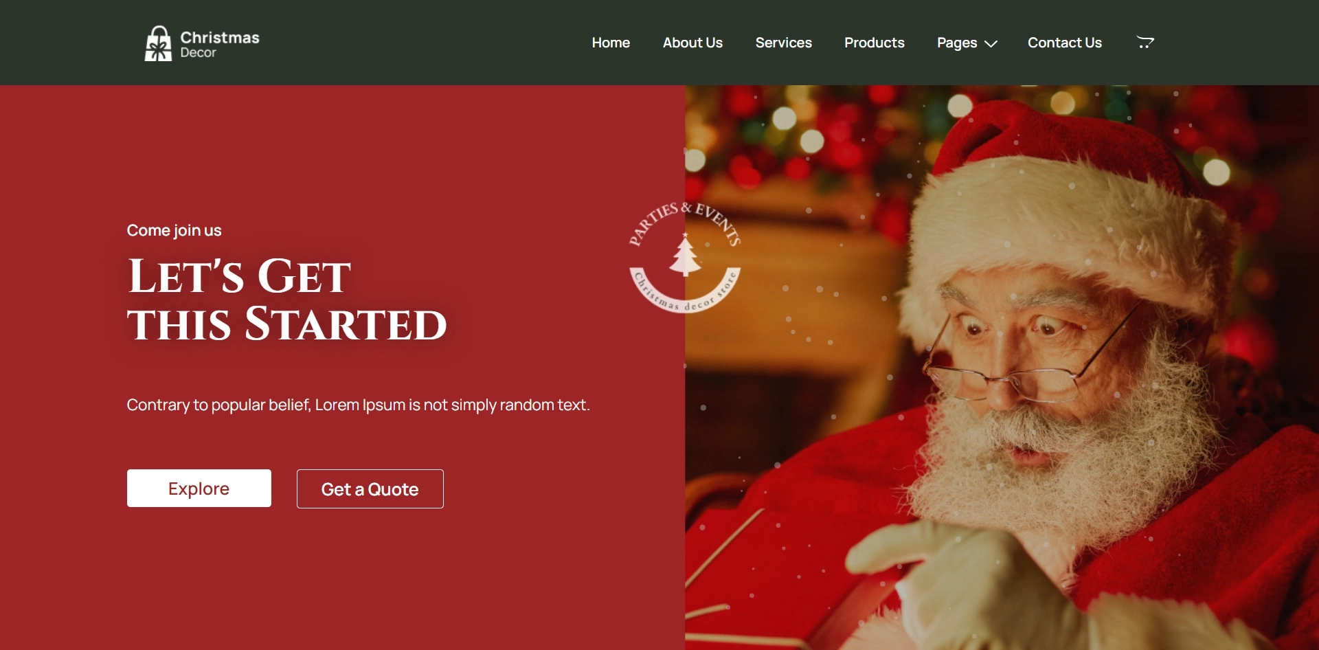 Christmas Decor Gutenber template