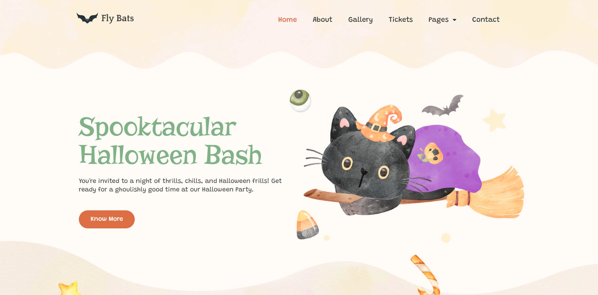 Halloween party WordPress template