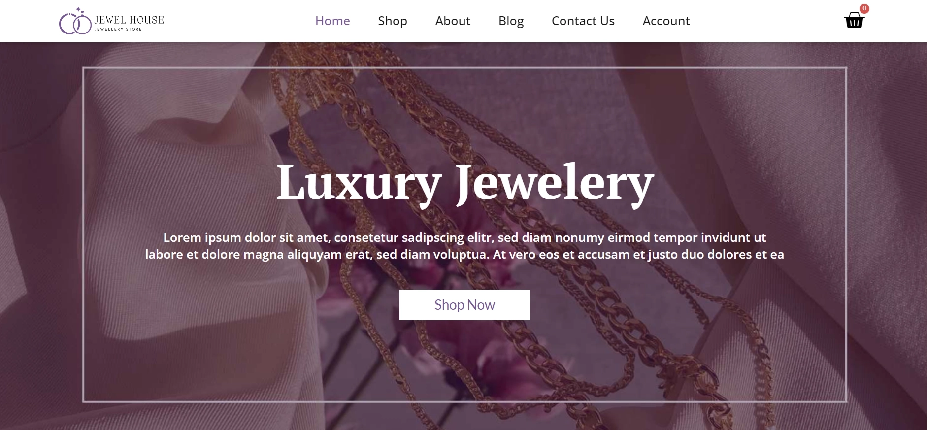 Diamond store  website template 