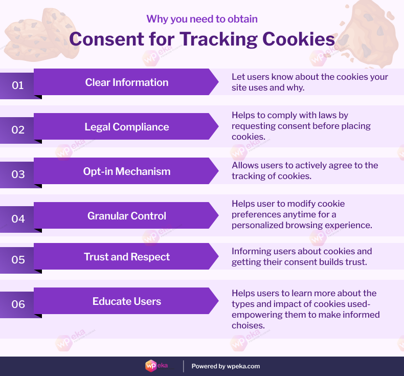 Obtain consent for tracking cookies