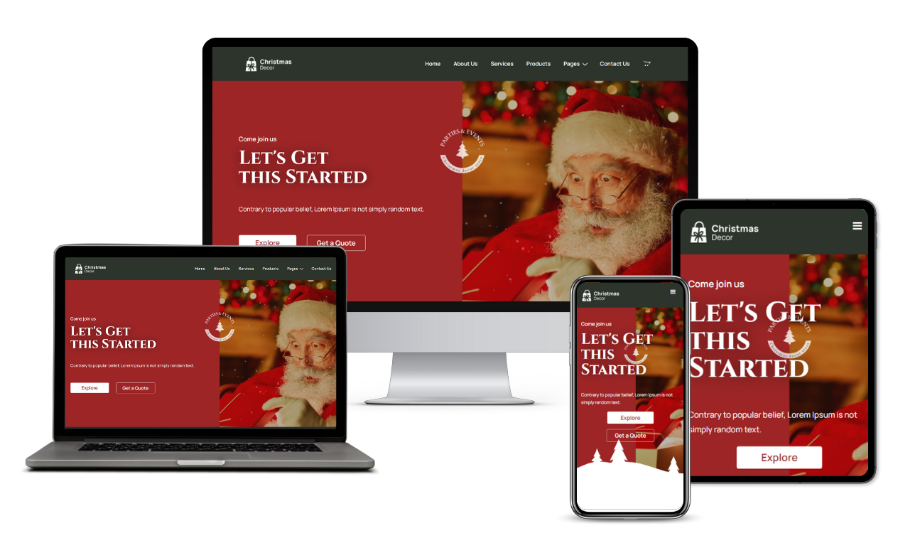 Christmas decor template - Responsive layout