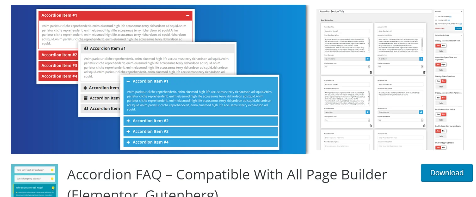 Accordain WordPress faq plugin