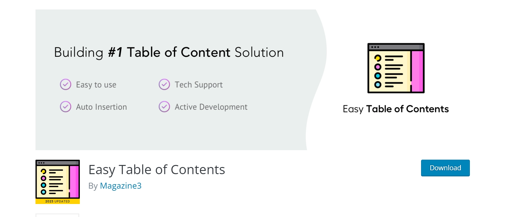 Easy Table of Contents