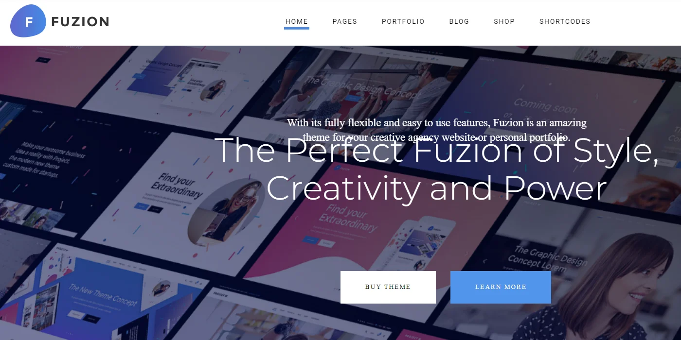Fuzion WordPress theme