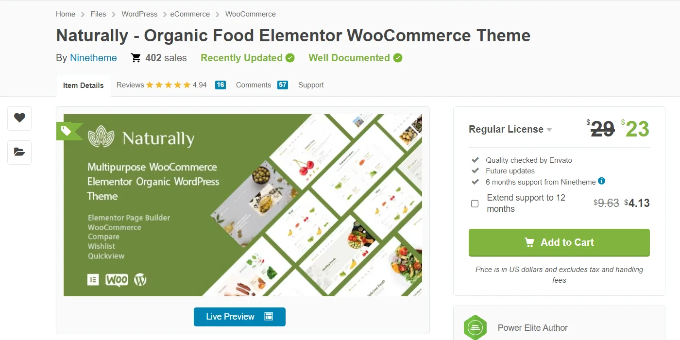 Naturally WordPress theme