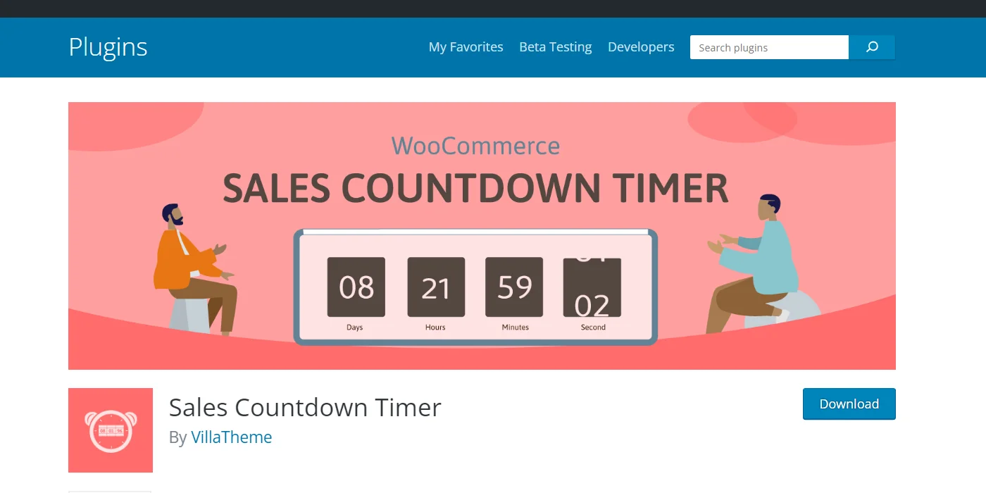 Sales countdown timer plugin