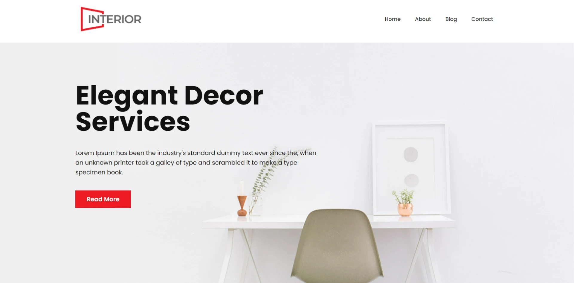 Interior Design website template 