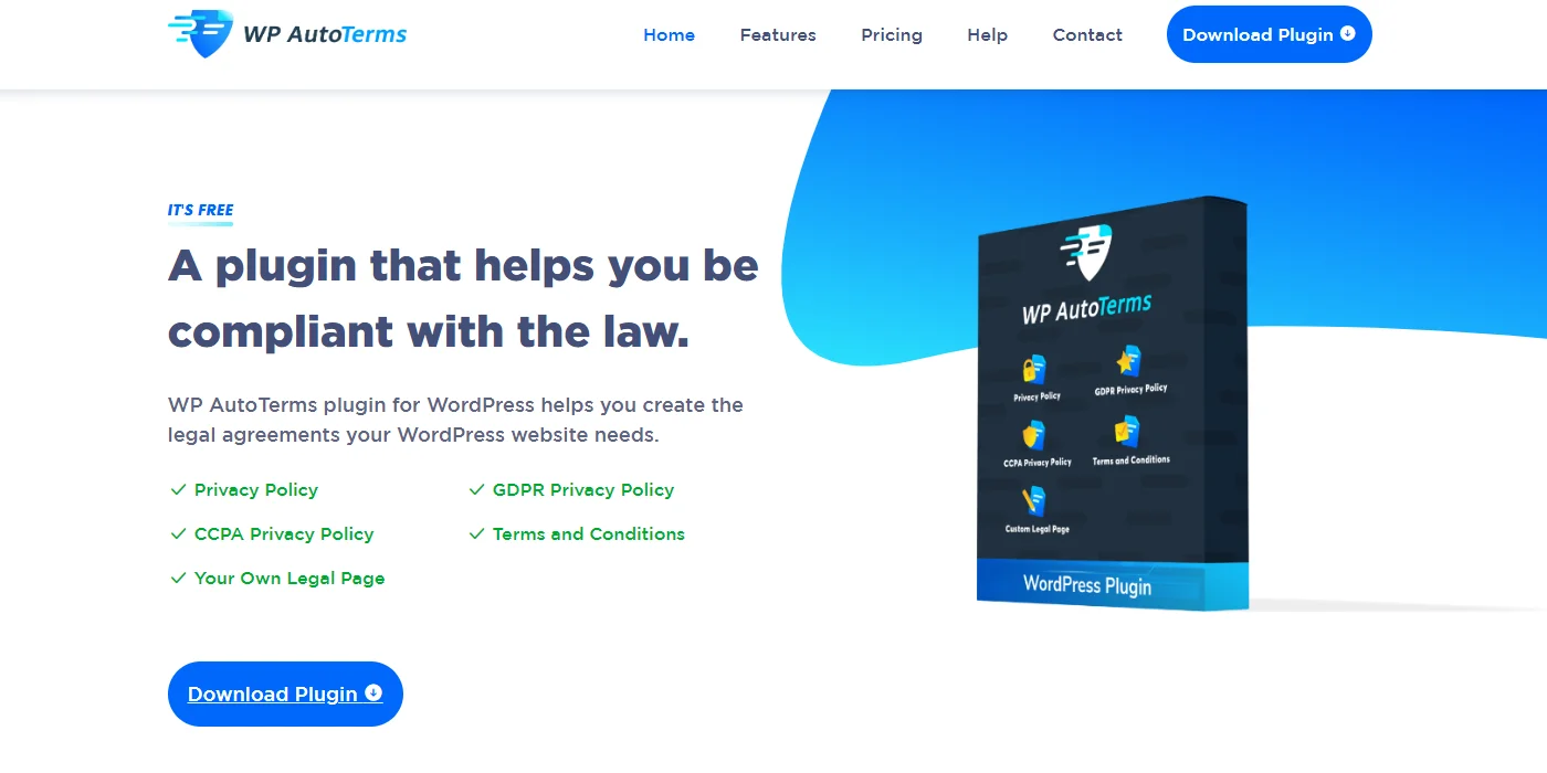 WP autoterm privacy policy WordPress plugin