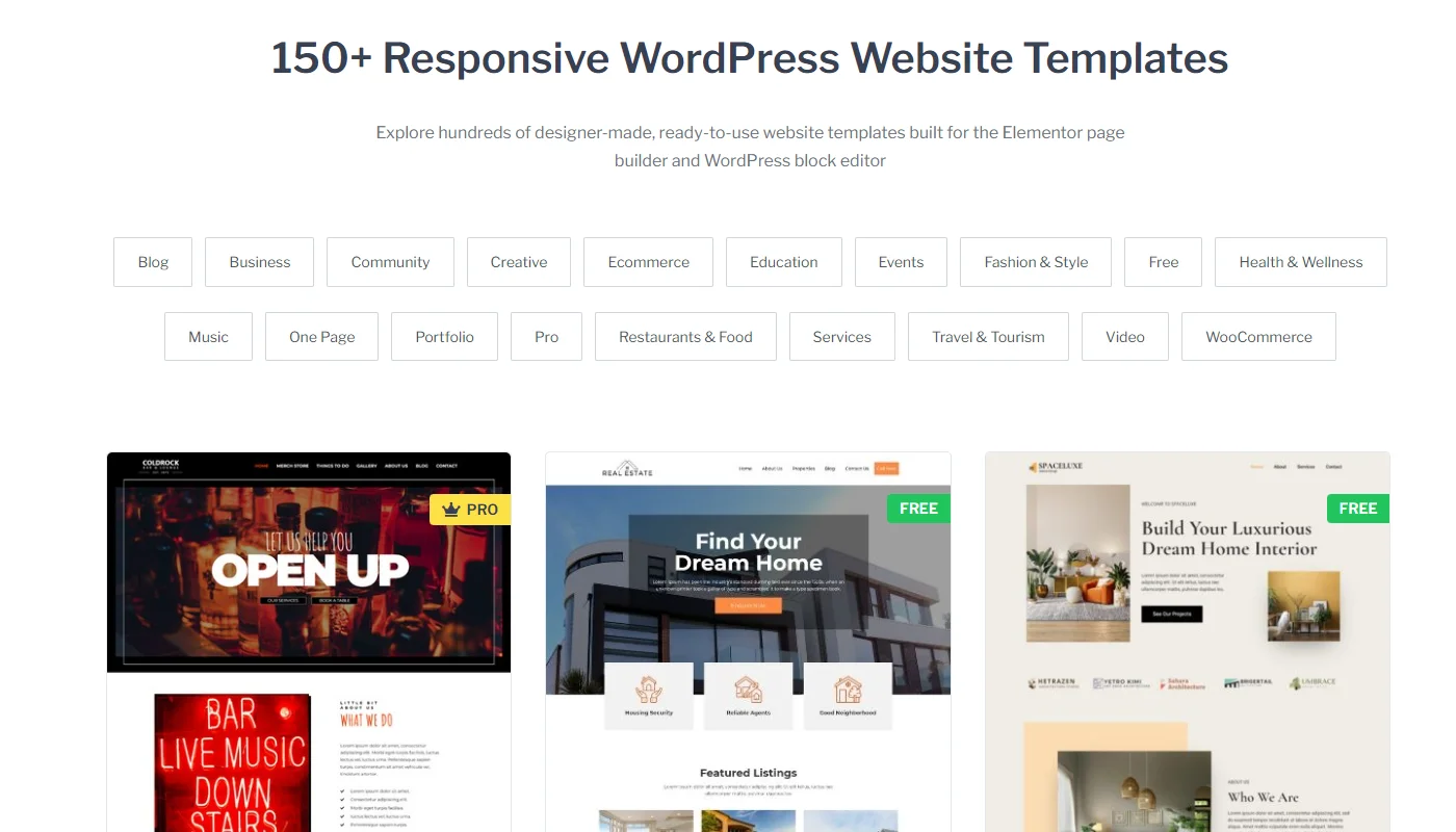 Responsive website templates