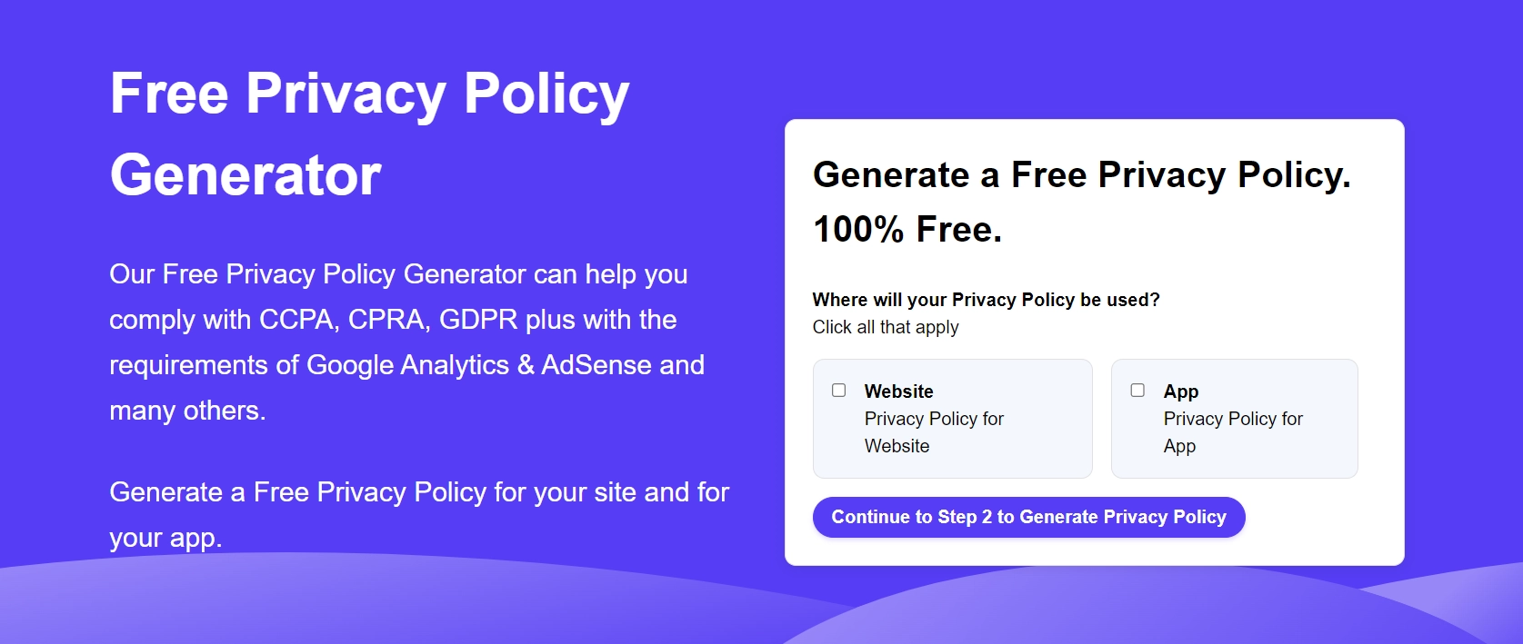 FreePrivacyPolicy pricing