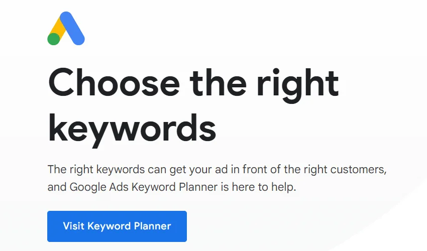 Keyword planner