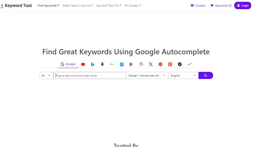 Keyword tool