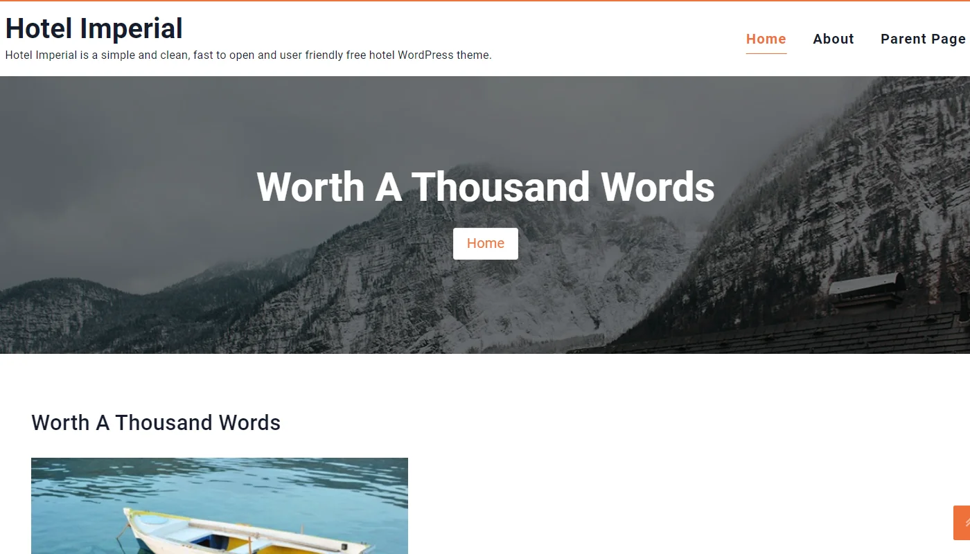 Hotel Imperial WordPress theme