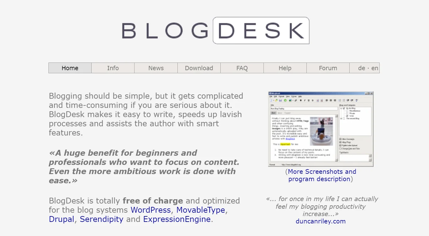 Blogdesk- offline blog editor