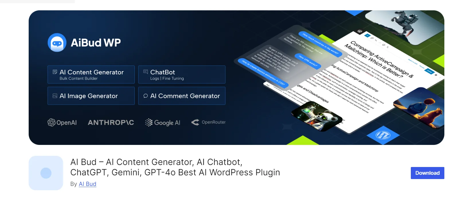 AI Bud- ChatGPT Wodpress plugin