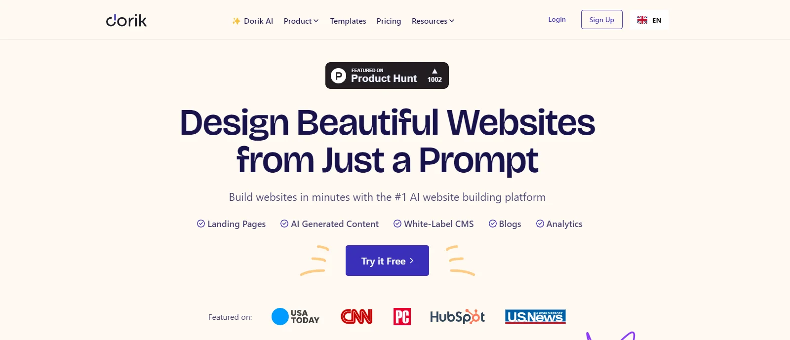 Dorik-ai website maker