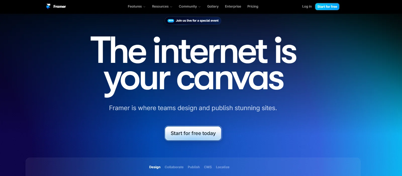 Framer- ai site builder
