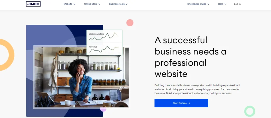 Jimdo- best ai website builder