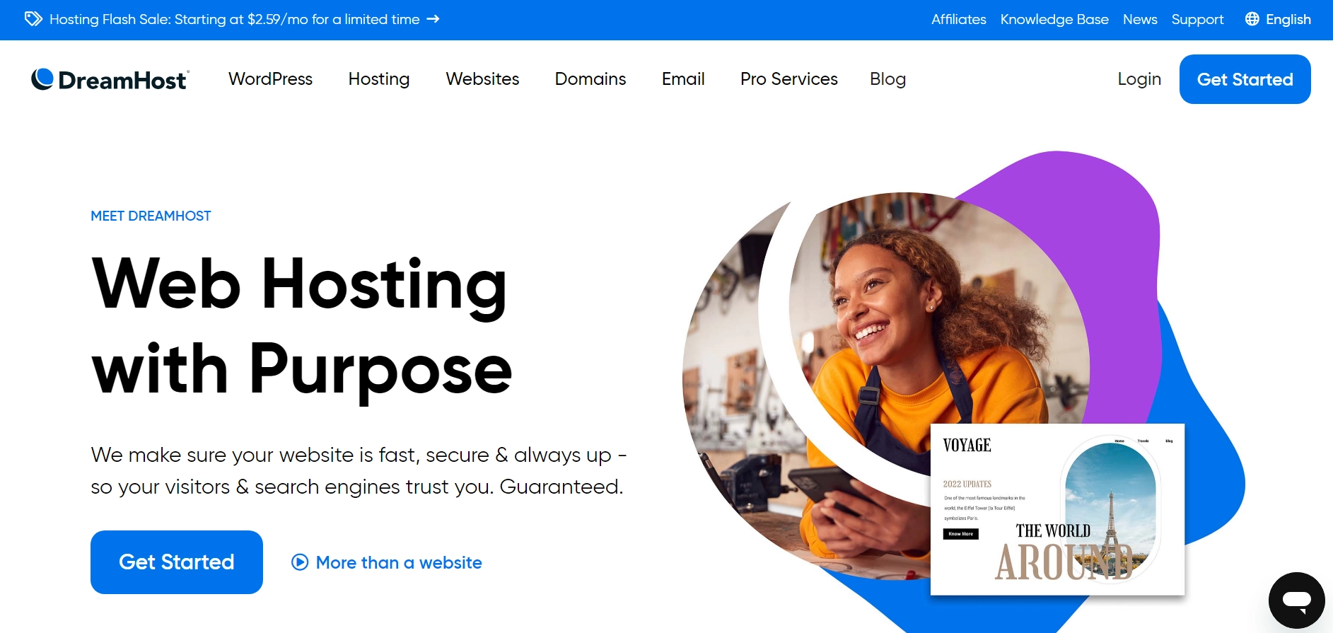 DreamHost web hosting