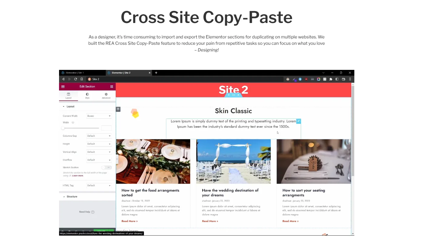 Cross-site Copy Paste