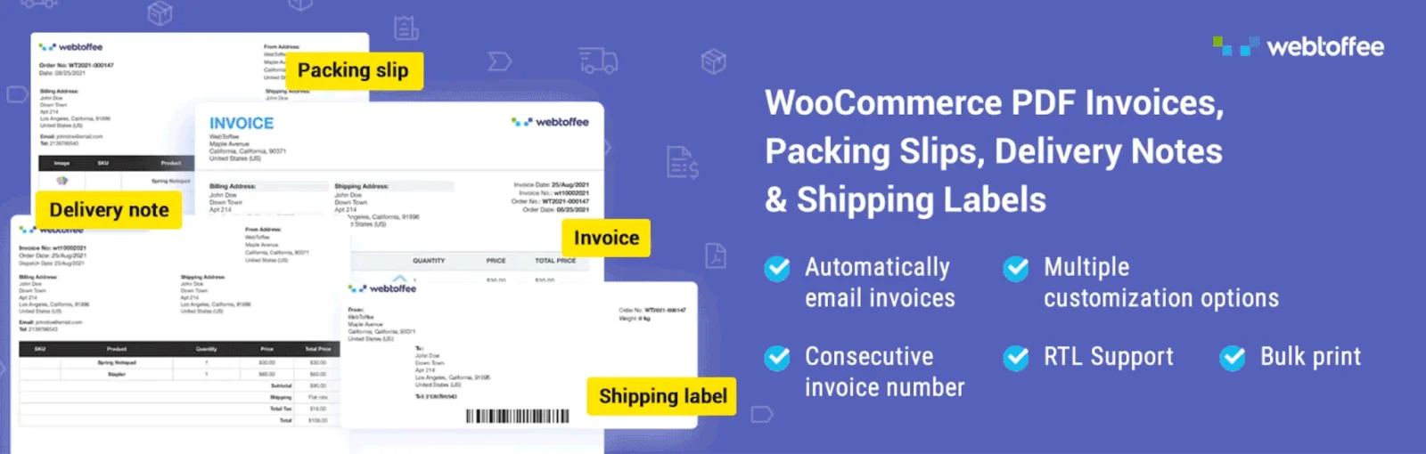 WooCommerce PDF Invoices & Packing Slips